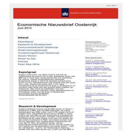 Economische nieuwsbrief Oostenrijk - juni 2014 pdf