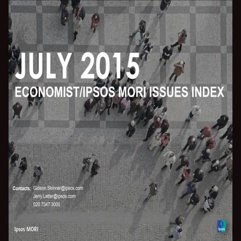 Economist / Ipsos MORI Issues Index: July 2015