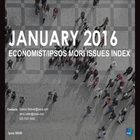 Economist / Ipsos Mori Issues Index January 2016