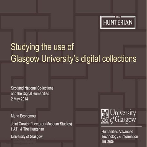 Studying the Use of Glasgow University's Digital Collections