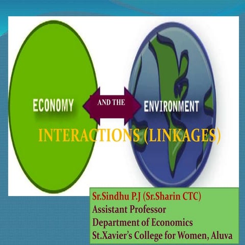 Economy - environment interaction(Linkages)
