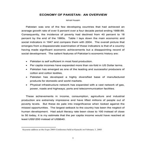 Economy of pakistan_expo_2005