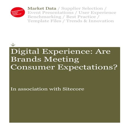 Digital Experience: Are Brands Meeting Consumer Expectations?