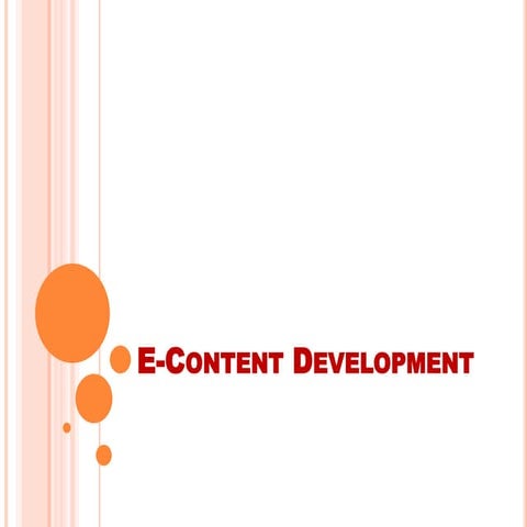 E content development