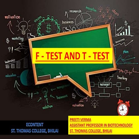 f and t test