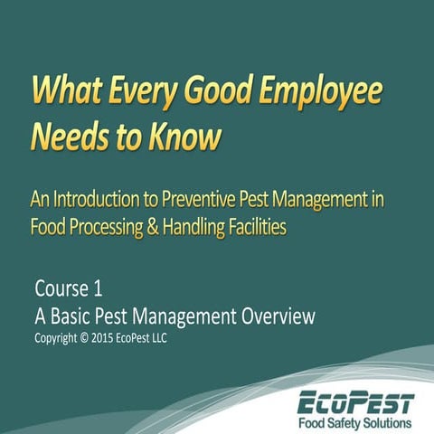 EcoPest Course 1 | PPTX