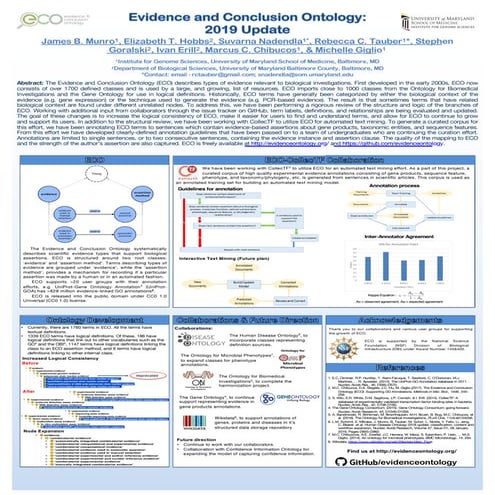BioCuration 2019 - Evidence and Conclusion Ontology 2019 Update
