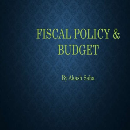 Fiscal Policy & Budget