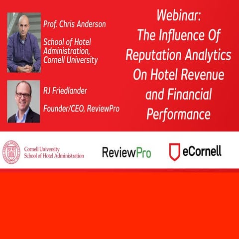 The Influence Of Reputation Analytics On Hotel Revenue and Financial Performance