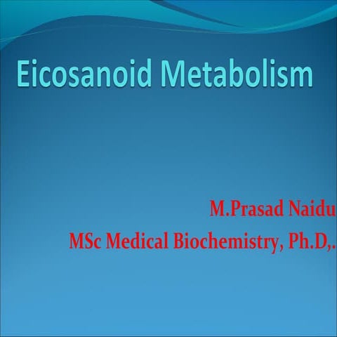 Ecosinoid metabolism