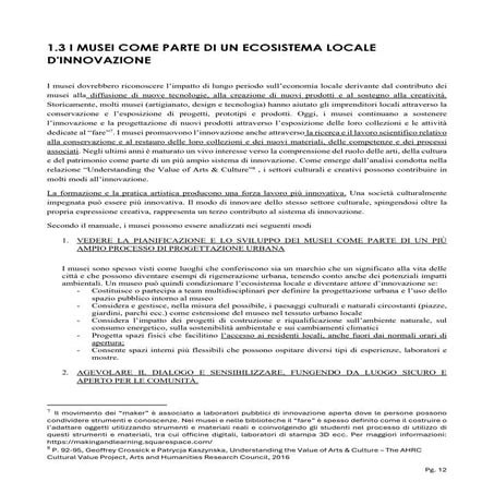 I musei come parte di un importante ecosistema