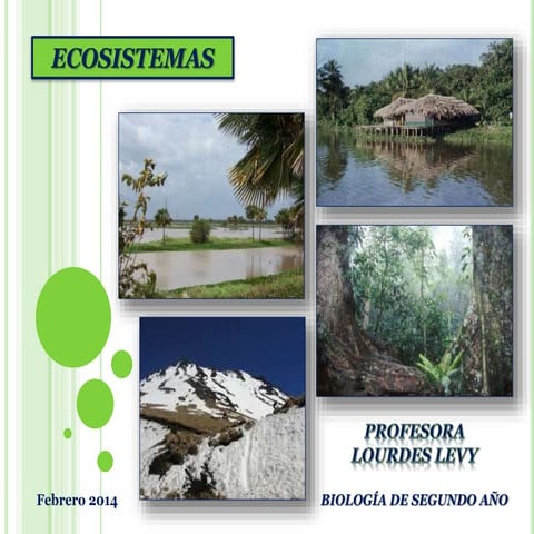 Ecosistemas - Biologia de Segundo Año - Profesora Lourdes Levy - Febrero 2014