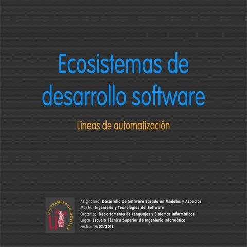 Ecosistemas de Desarrollo Software - Automatización