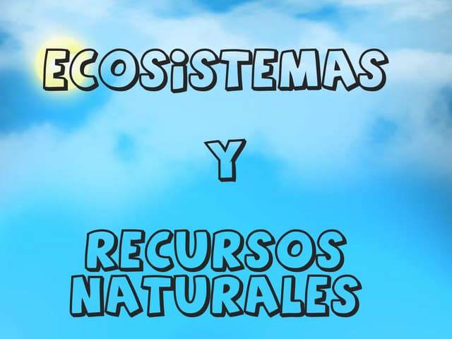 Ecosistemas y rr.nn.