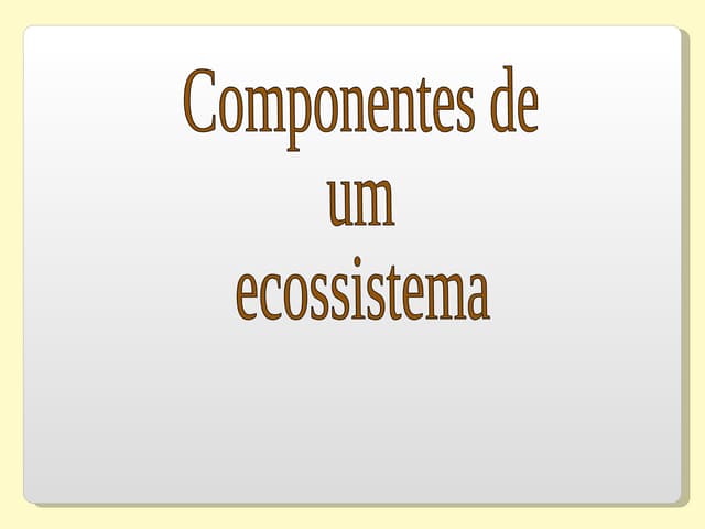 Ecossistemas