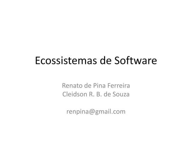Ecossistemas de Software