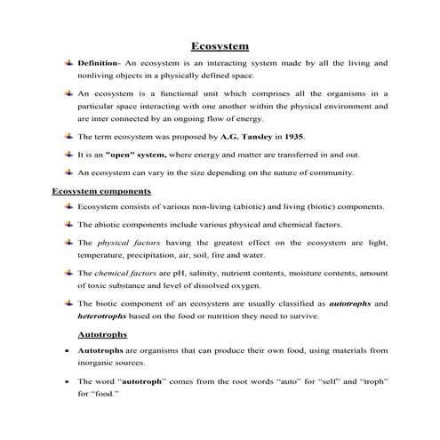 Ecosystem | PDF