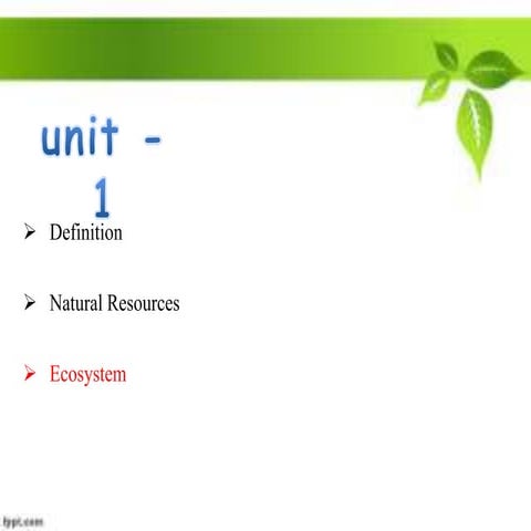 Ecosystem - Living beings and non living beings, web