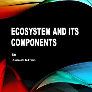 Ecosystem and its components | POT