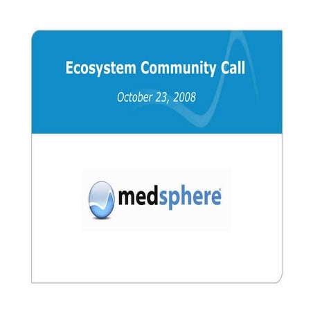 Ecosystem Community Call