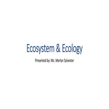 Ecosystem & Ecology for Basic Sciences EVS syllabus