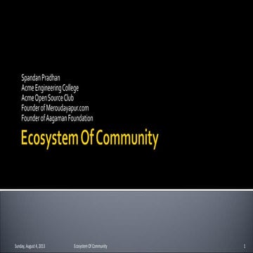 Ecosystem of community