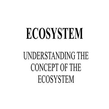 UNIT 5: ECOSYSTEMS | PPTX