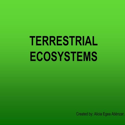 Ecosystems by Alicia