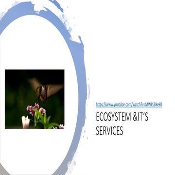 Ecosystem services
