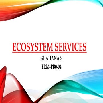 Ecosystem services