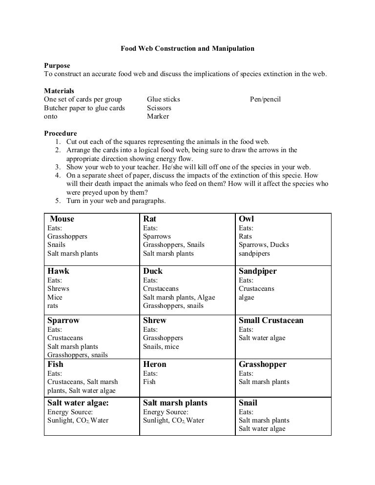 Ecosystem worksheet2