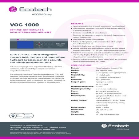 Ecotech voc-1000-spec-sheet-20190514