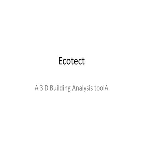 Ecotect Modeling Basics | PDF