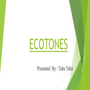 Ecotones