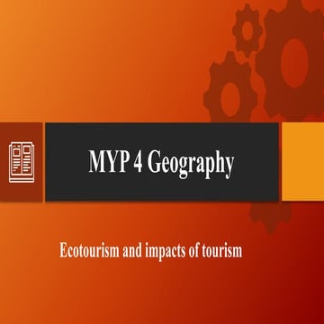Positive impacts of tourism | PPTX