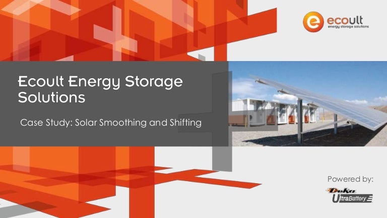 Ecoult Energy Storage - Solar Smoothing and Shifting