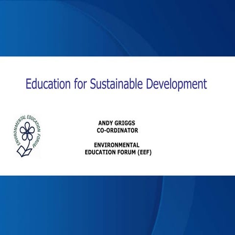 Good Practice in Education for Sustainable Development | PPT