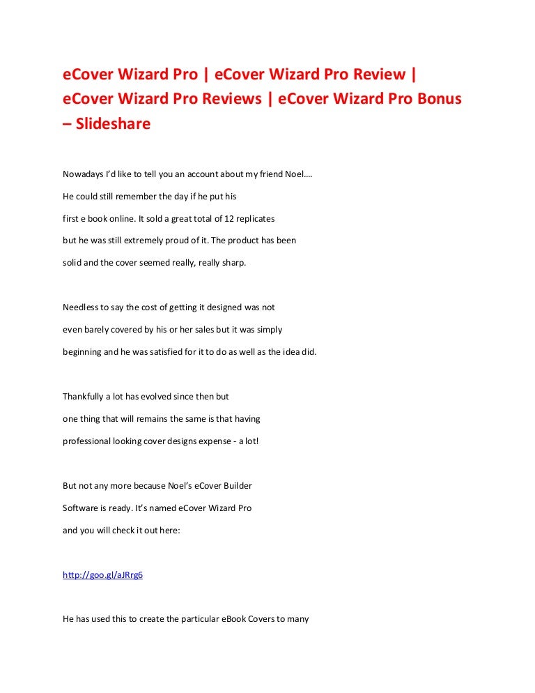 Ecover Wizard Pro Ecover Wizard Pro Review Slideshare