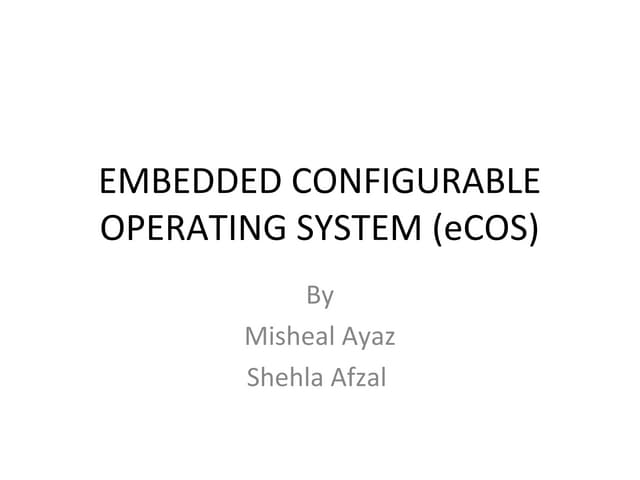 Ecoz presentation