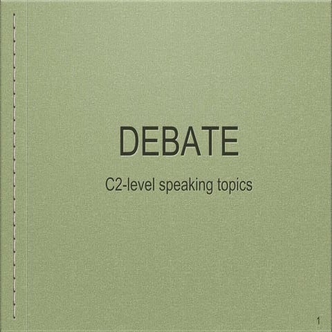 ECPE Class: Debate