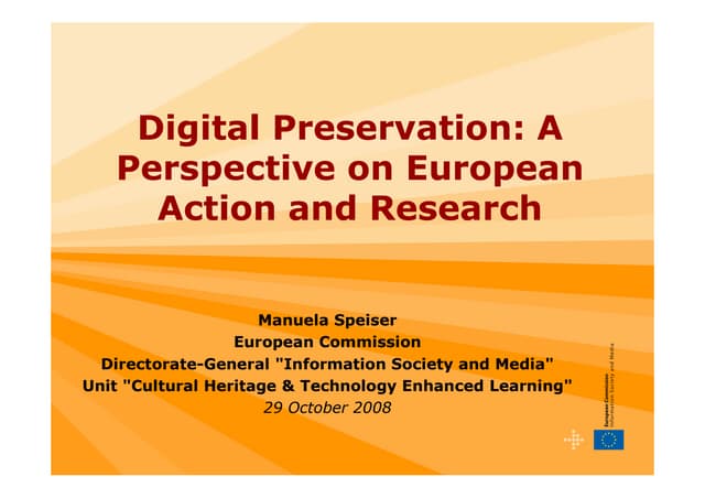 Ec Preservation Policies Manuela Speiser