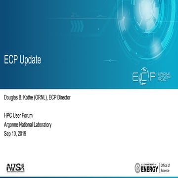 Exascale Computing Project Update