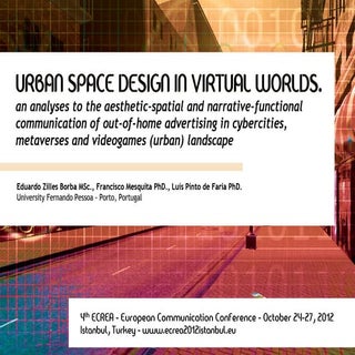 Urban space design in virtual world...