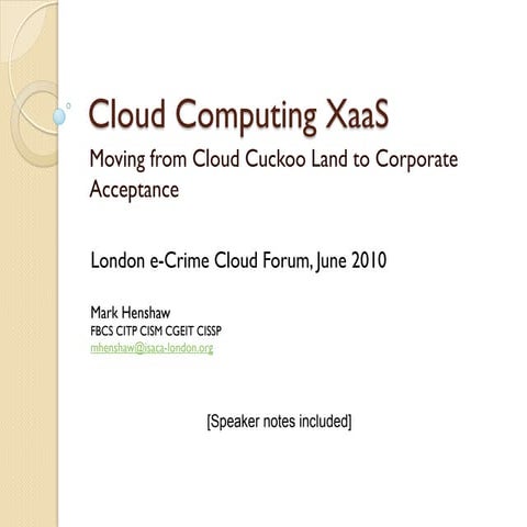 Cloud Cuckoo Land to Corporate Acceptance