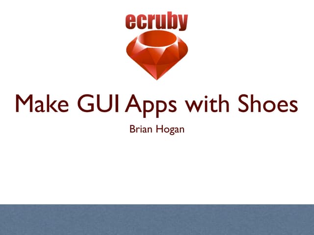 Make GUI Apps with Shoes