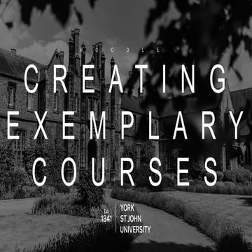 Towards Exemplary Moodle Courses at YSJU