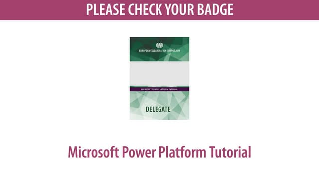 ECS19 - Ahmad Najjar and Serge Luca - Power Platform Tutorial