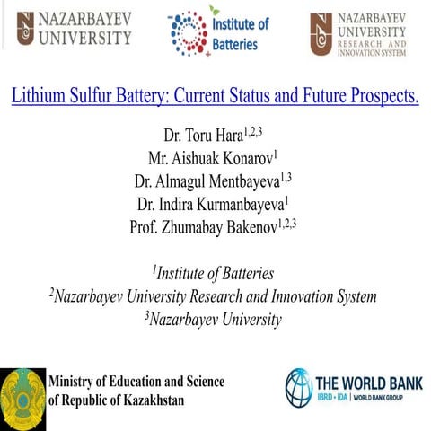Lithium Sulfur Battery: Current Status and Future Prospects. | PPTX