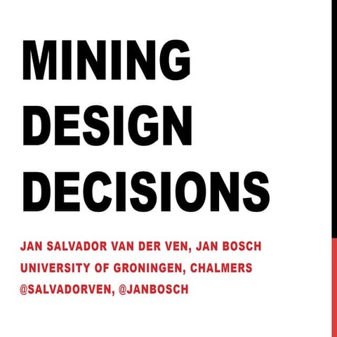 Mining Architectural Decisions - ECSA 2013