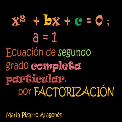 Ecuación de segundo grado particular